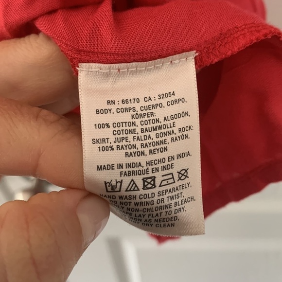 Meadow Rue Tank Top‎ size small eyelet top peplum pink red - Picture 9 of 14